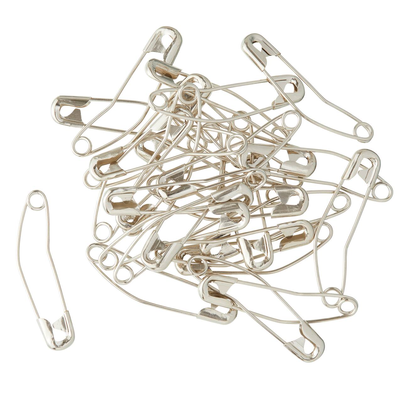 12 Packs: 40 ct. (480 total) 1.5" Curved Safety Pins by Loops & Threads™